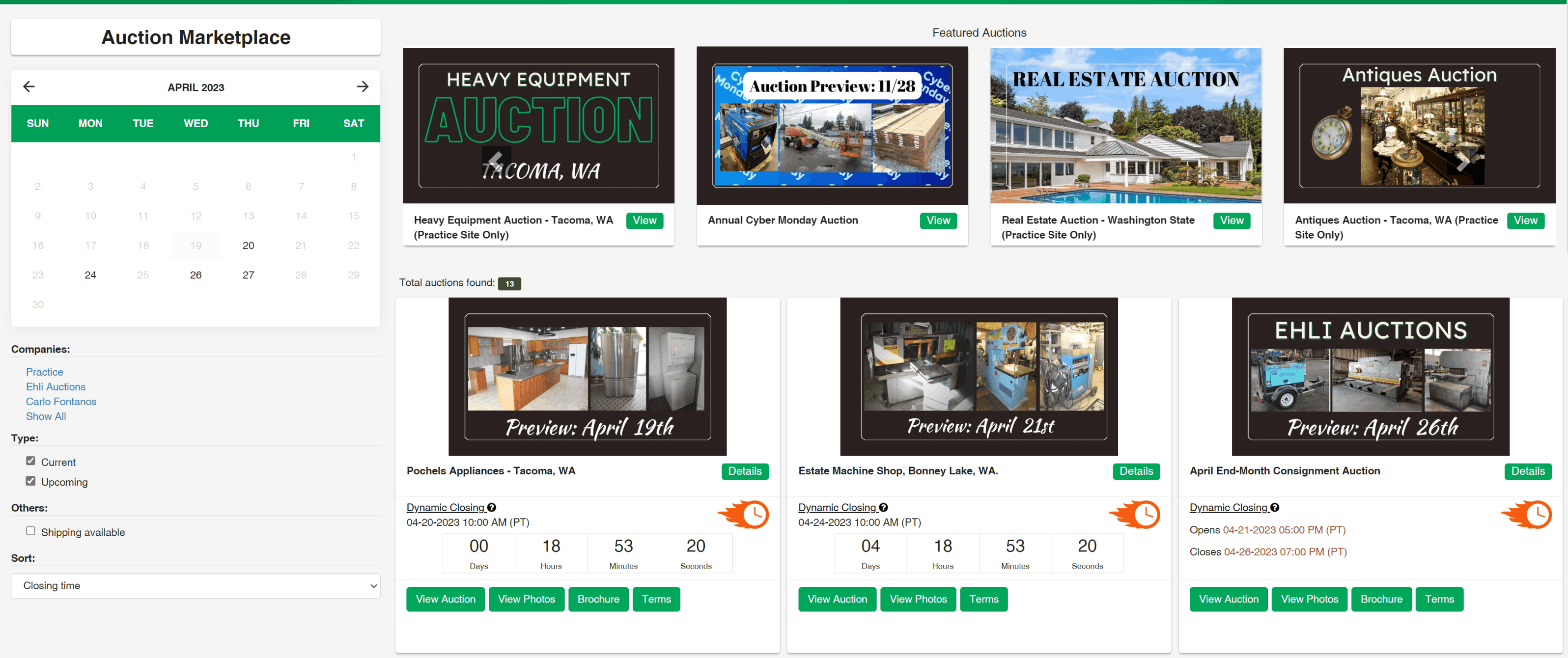 Online Auction Marketplace